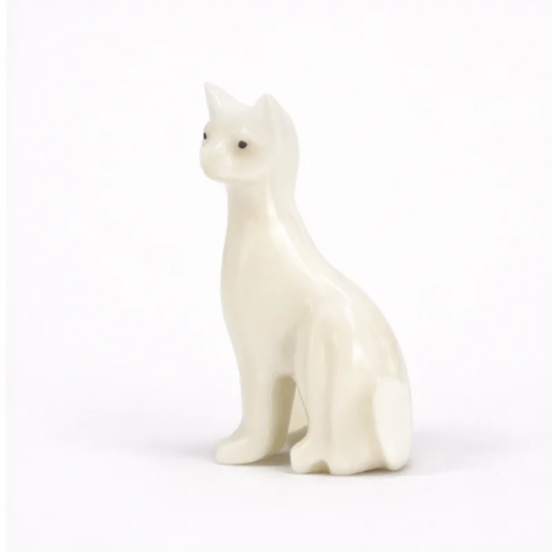 Gatto medio in onice e marmo Onixe Design bianco marmo germania
