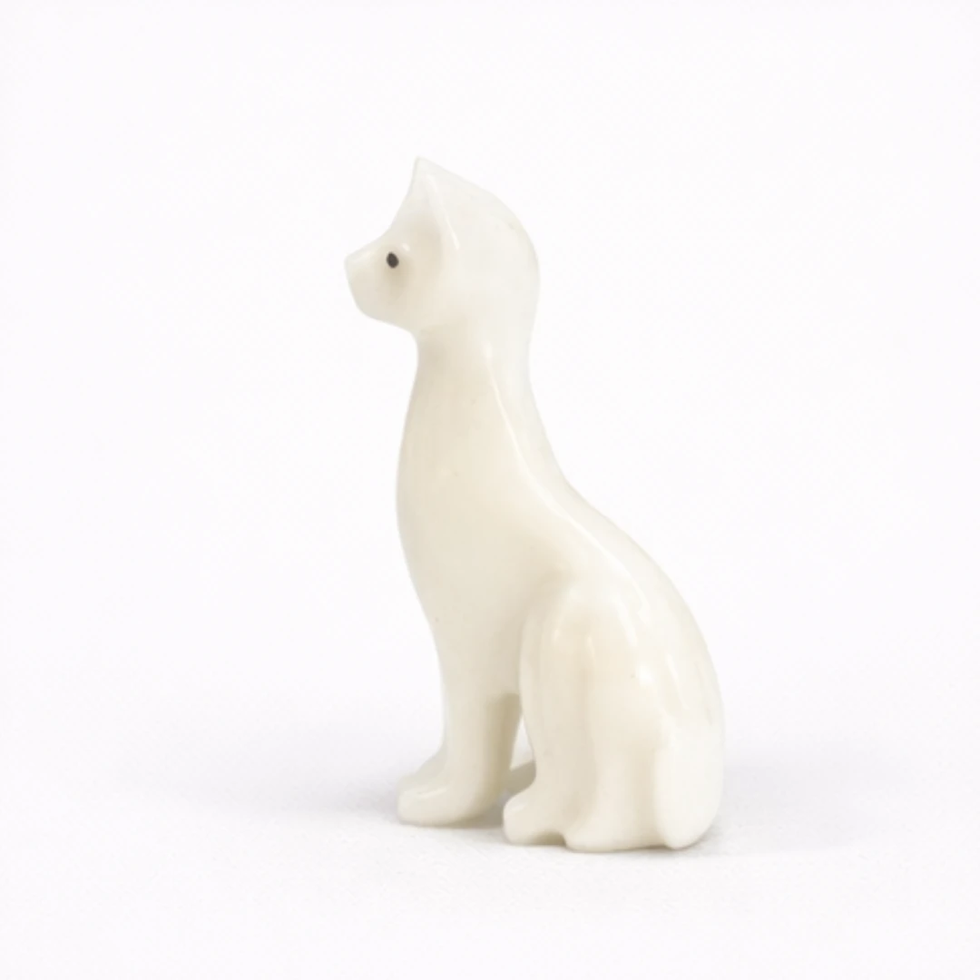 Gatto medio in onice e marmo Onixe Design bianco marmo messina (2)