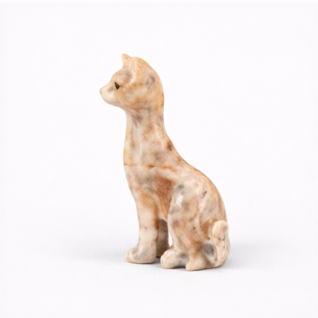 Gatto medio in onice e marmo Onixe Design marmo italia