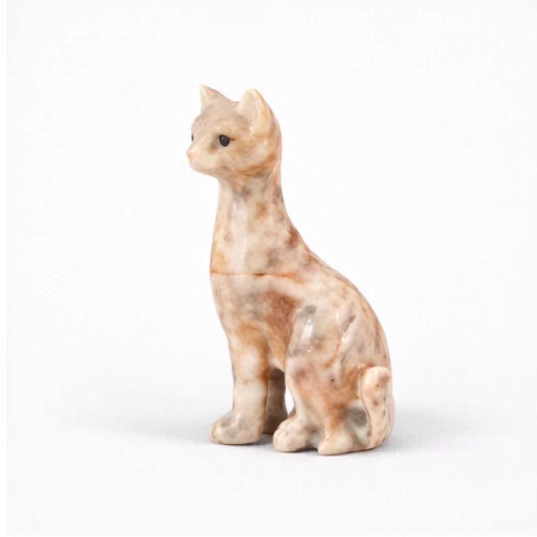 Gatto medio in onice e marmo Onixe Design marmo messina