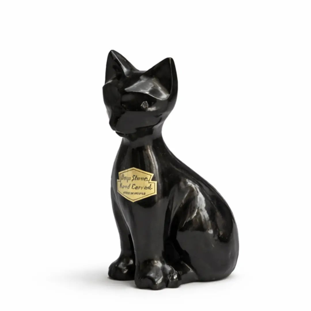 Gatto piccolo in onice e marmo – Onixe Design arredo risultato
