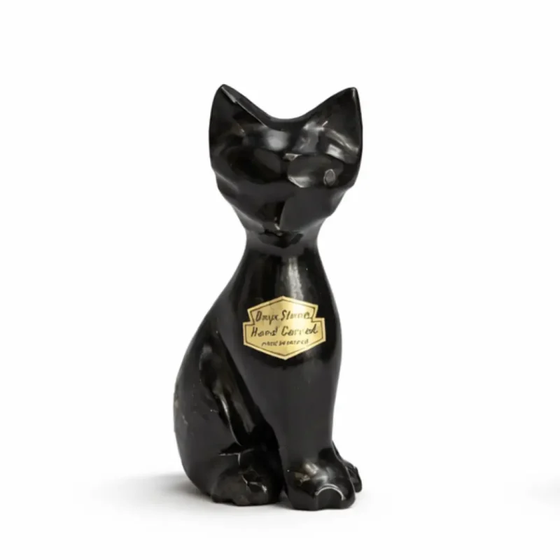 Gatto piccolo in onice e marmo – Onixe Design shop risultato