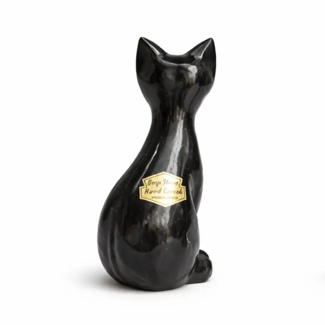 Gatto piccolo in onice e marmo – Onixe Design risultato