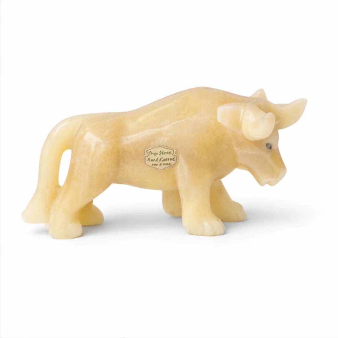 Statua toro in onice Onixe Design Messina risultato