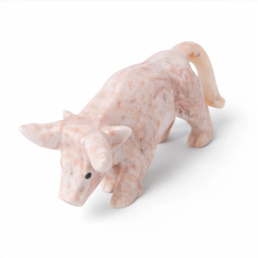 Statua toro in onice Onixe Design rosa germania risultato