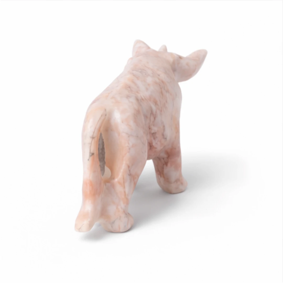 Statua toro in onice Onixe Design rosa italia risultato