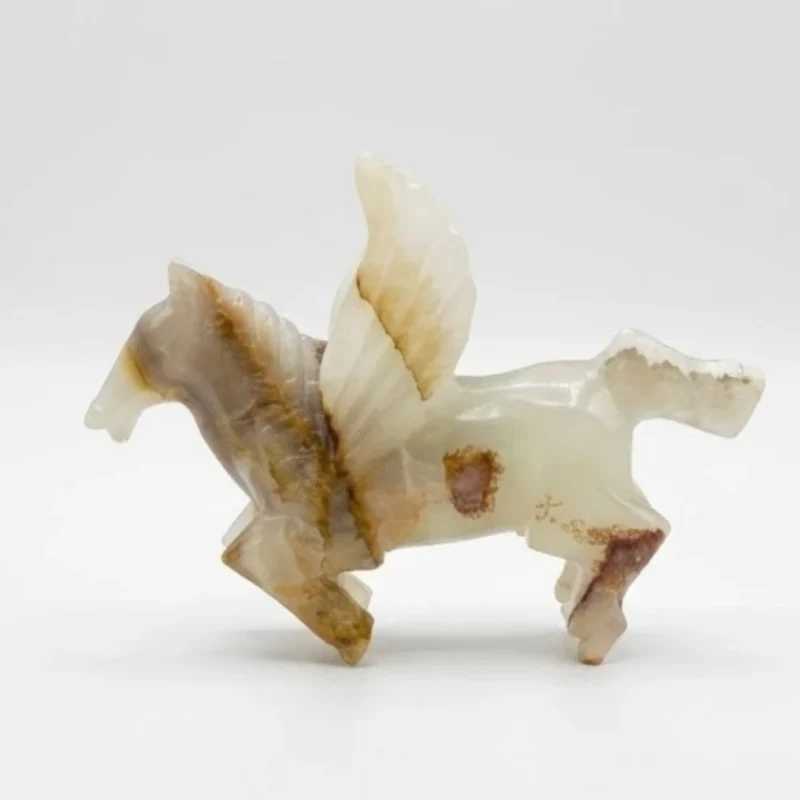 Unicorno grande in onice marmo italia