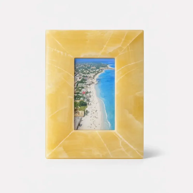 Cornice portafoto grande in onice ambra – Onixe Design (1)