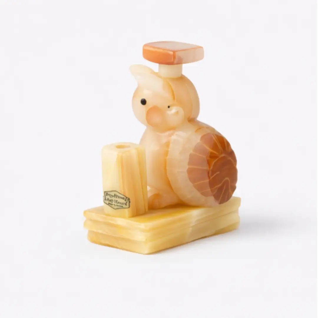 Gufo portapenne in onice – Onixe Design (2) risultato