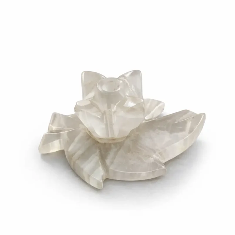 Portacandele rosa in onice – Onixe Design