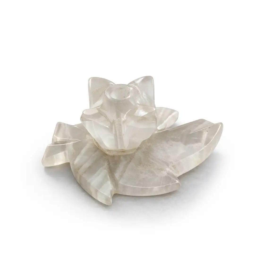 Portacandele rosa in onice – Onixe Design
