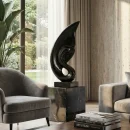 Statua modernista in marmo nero Onixe Design shop