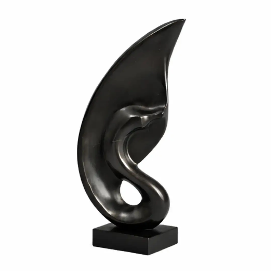 Statua modernista in marmo nero – Onixe Design (2)