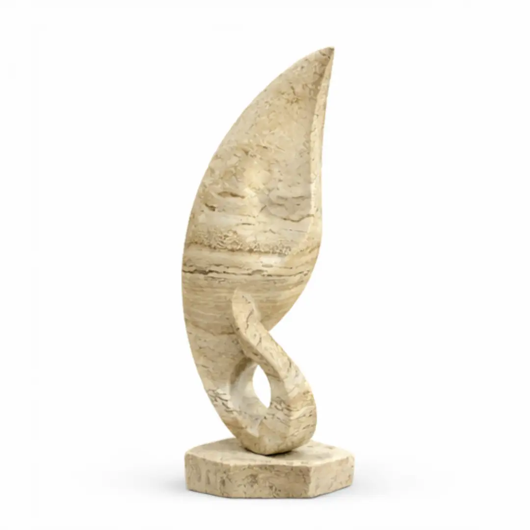 Statua modernista in travertino ONIXE DESIGN (1)