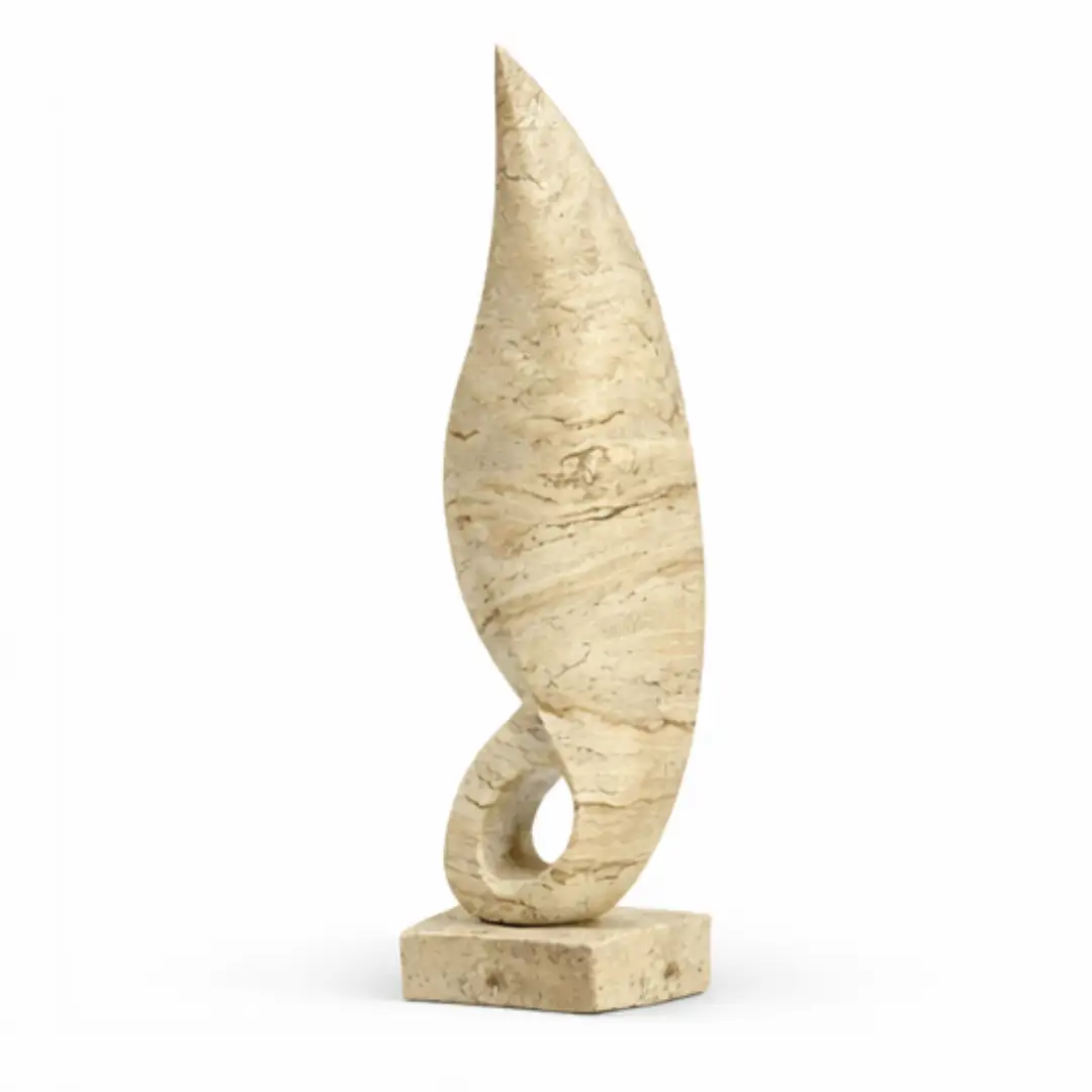 Statua modernista in travertino ONIXE DESIGN (2)