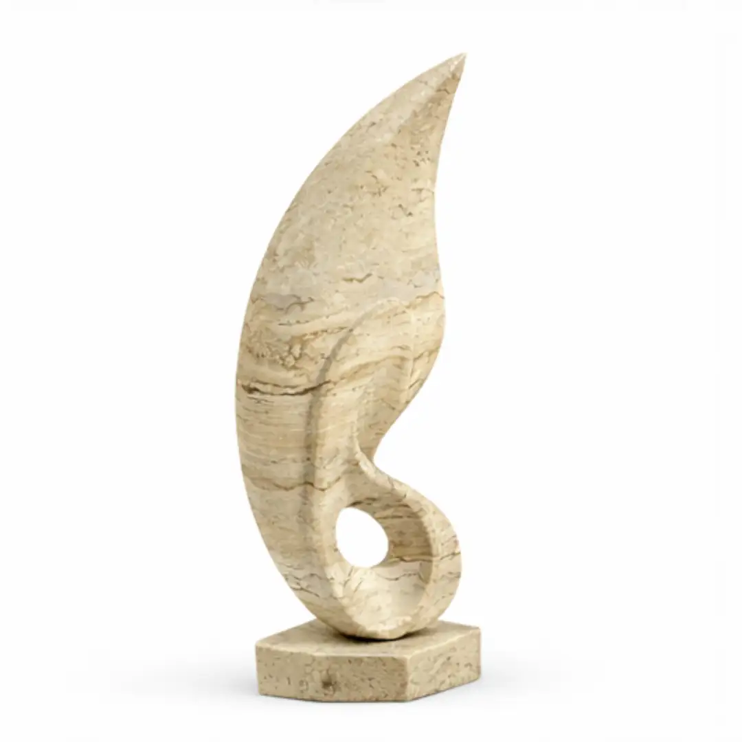 Statua modernista in travertino ONIXE DESIGN